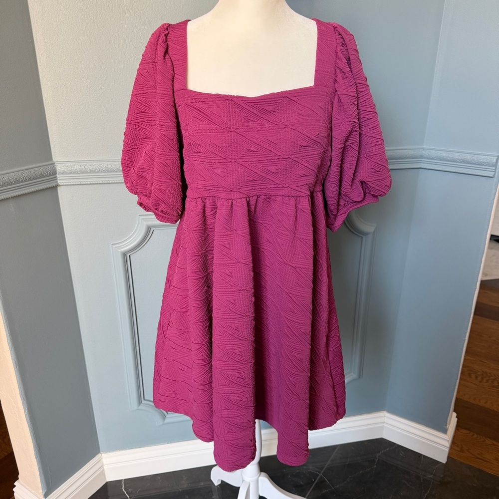Free People Violet mini dress in plum lily